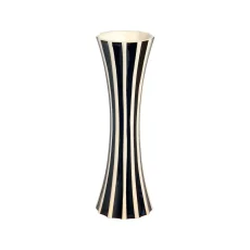 Porcelánová váza vydutá střední černá