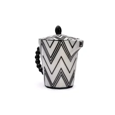 Pot small black zig-zag