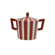 Porcelánová cukřenka červená