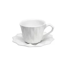 Porcelánový šálek s podšálkem Diamond Translucent