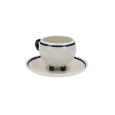 Porcelánový šálek s podšálkem na kávu kobalt