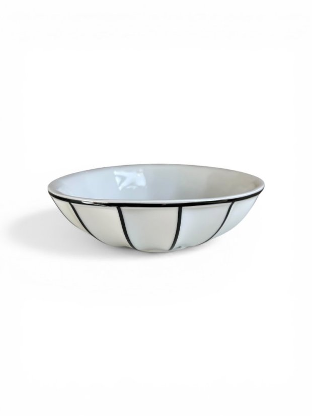Bowl Šárka black lines, small