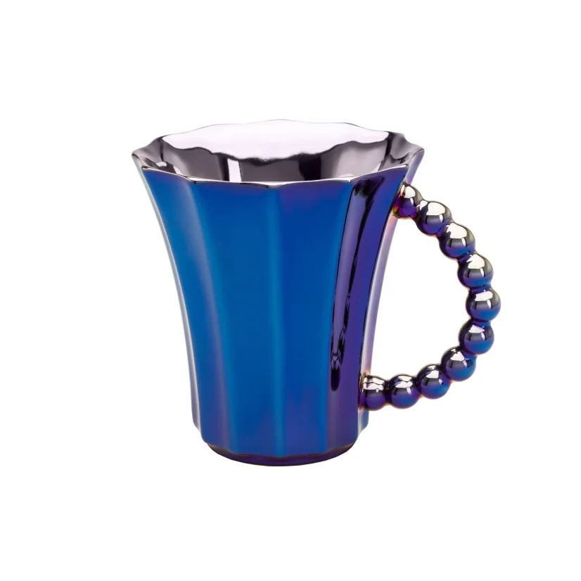 Porcelánový hrnek Retro T Modrý Titan