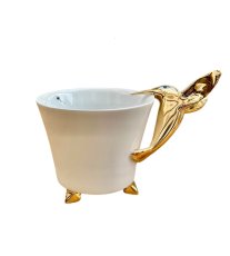 Porcelánový hrnek zlatý kolibřík