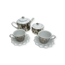 Diamond Platinum Tea Set with Sugar Bowl