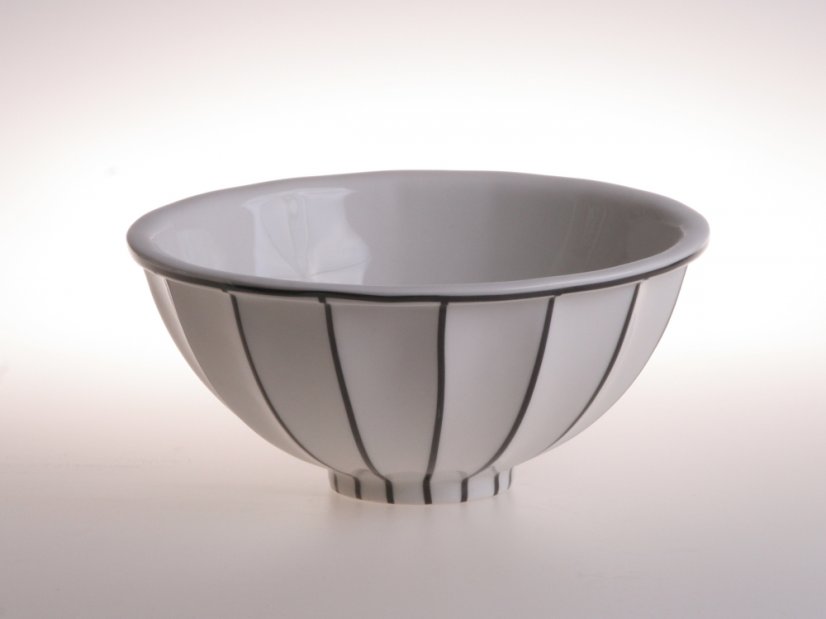 Bowl Šárka black lines, large