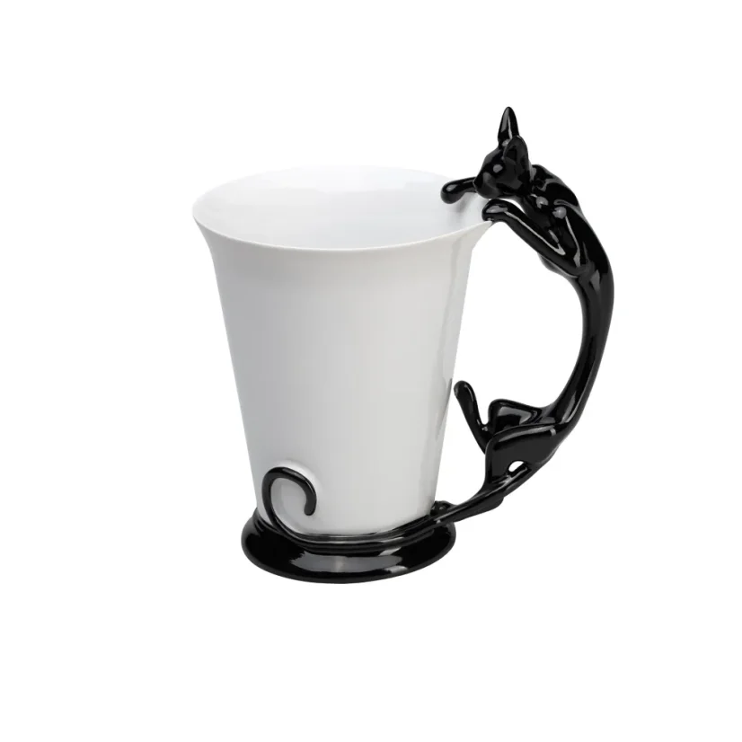 Porcelánový hrnek Sfinx (černá)