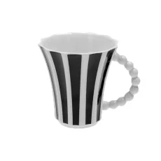 Porcelánový hrnek Retro T černý pruh Porcelánový hrnek Retro T černý pruh