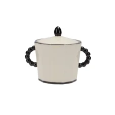 Porcelánová cukřenka černá linka