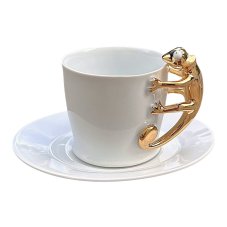 Cup with saucer Golden Chameleon
