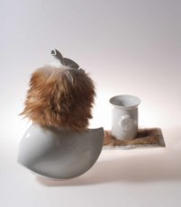 Porcelánová moderní konvice Kačena