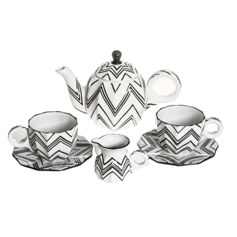 Set Šárka black zig-zag