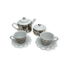 Diamond Platinum Tea Set with Sugar Bowl