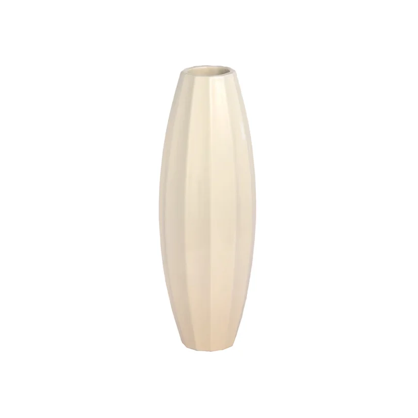 Vase convex medium white