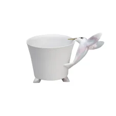 Porcelánový hrnek kolibřík (růžová)