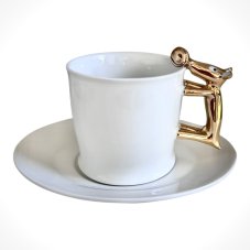 Cup with saucer Golden Piglet