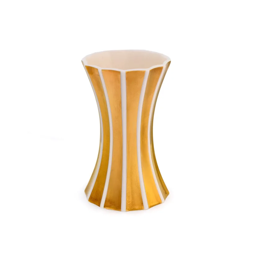 Vase concave small gold